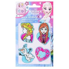 Пластиковые наклейки на телефон "Холодное сердце", рюкзак, эффект пайеток и глиттера Centrum