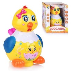 Веселая курочка, свет/звук, несет яйца, на батарейках, в коробке Tong DE