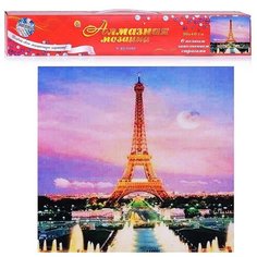 Алмазная мозаика 30х40 "Эйфелева башня" без подр.,с полн. заполн. (блест) Рыжий кот