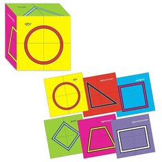 Кубики (4 куб) "Изучаем геометрию" Гелий