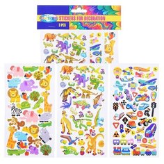 Декоративные наклейки бумажные, 3шт в упаковке, размер 19x10cм, размер в упаковке 17*24 см, дизайны в ассортименте Centrum