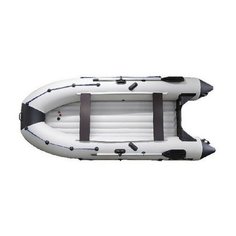 Надувная лодка ProfMarine PM 370 Air (надувное дно, килевая) светло-серый/черный