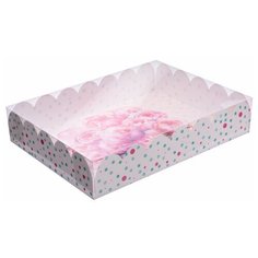 Коробка подарочная Дарите счастье Счастье ждет тебя 40 x 8 x 30 см белый/розовый