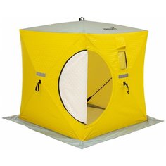Палатка HELIOS Куб 1,5х1,5 утепленная желтый/серый