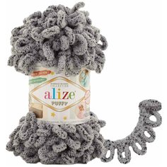 Пряжа для вязания Ализе Puffy (100% микрополиэстер) 5х100г/9.5м цв.535 коала ALIZE PUFFY.535