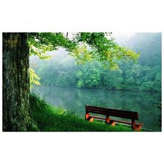 Алмазная вышивка Яркие Грани "Скамейка", 80x50