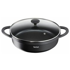 Сотейник Tefal Trattoria E2187214, 28 см, с крышкой, черный