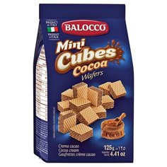 Вафли Balocco мини кубики с начинкой со вкусом какао, 125 г