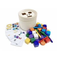 Развивающая игра Эврилэнд Сортер с карточками Большой бочонок, Монтессори