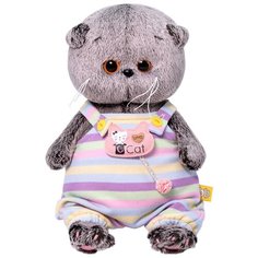 Мягкая игрушка Basik&Co Кот Басик baby в полосатом комбинезончике 20 см