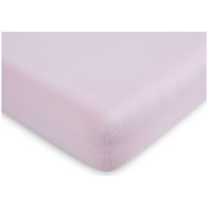 Простынь трикотажная на резинке размером 90*200 см, цвет сиреневый БельВита