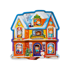 Головоломка Лесная мастерская Готовимся к Новому году (4276039) оранжевый/голубой