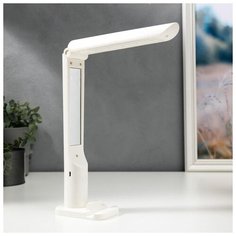 Лампа настольная BayerLux сенсорная, 10*LED, 5 Вт, АКБ, USB, 3 режима, белая, 6,5*9*25,5 см