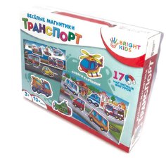 Развивающая игрушка веселые магнитики транспорт Bright Kids