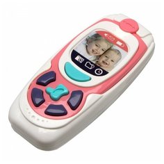 Развивающая игрушка BamBini Телефон (200524686), белый/розовый