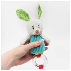 Happy Baby Развивающая погремушка-трещотка «Заяц макс»