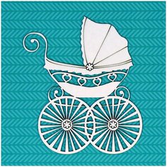 Чипборд Коляска с сердечками Craftstory