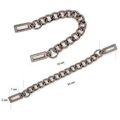 Цепочка - вешалка TBY80602 70х5мм цв. черный никель уп. 10шт TBY TBY.80602