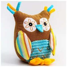 BabyOno Игрушка погремушка «Сова», мягкая, цвет микс