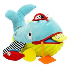 Dolce Развивающая игрушка «Забавный зверь. Кит», с прорезывателем и погремушкой - шуршалкой