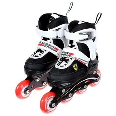 Ferrari Роликовые коньки FERRARI р-р. 29-32, с алюминиевой рамой, колеса PU, ABEC 7, цвет белый