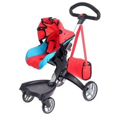 Melobo Коляска для кукол, универсальная, с сумкой, ручка регулируется