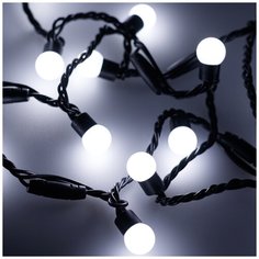 Светодиодная гирлянда ARD-BALL-CLASSIC-D17.5-20000-BLACK-200LED WHITE (230V, 14W) (Ardecoled, IP65) Arlight