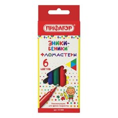 Фломастеры пифагор "эники-беники", 6 цветов, вентилируемый колпачок, 151400