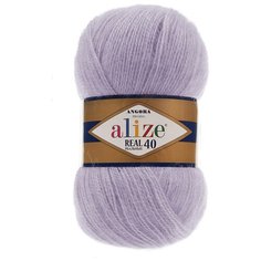 Пряжа для вязания Ализе Angora Real 40 (40% шерсть, 60% акрил) 5х100г/480м цв.257 лаванда ALIZE AHGORA.REAL.40.257