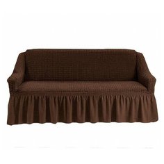 Чехол на трехместный диван с оборкой (юбкой) шоколад Venera