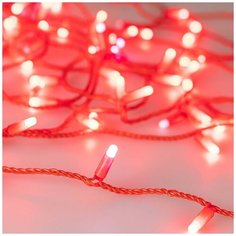 Светодиодная гирлянда ARD-STRING-CLASSIC-10000-RED-100LED-MILK-FLASH Red (230V, 7W) (Ardecoled, IP65) Arlight