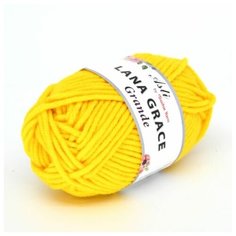 Пряжа для вязания ТРО LANA GRACE Grande (25% мериносовая шерсть, 75% акрил супер софт) 5х100г/65м цв.0123 холодный желтый Пряжа из Троицка ТРО.LG.GRANDE.0123 Троицкая камвольная фабрика