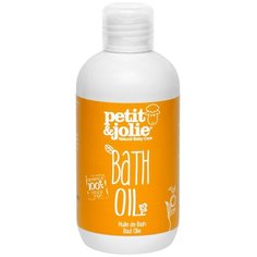 Petit&Jolie Масло для ванны младенцев, бережно очищает чувствительную, сухую и очень сухую кожу, делая ее мягкой, гладкой и эластичной, ухаживает и питает, добавить 1-2 колпачка в ванну с водой и тщательно перемешать, 200 мл, Нидерланды