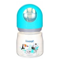 Uviton Бутылочка Zoo, 125 мл, с рождения, бирюзовый