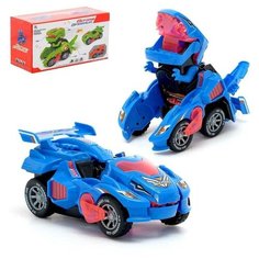 Робот-трансформер "Динобот", световые и звуковые эффекты, работает от батареек, синий 7294481 Сима ленд