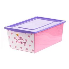 Соломон Ящик для игрушек, с крышкой «Принцесса», объём 30 л, цвет розовый Solomon