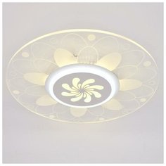 BayerLux Люстра с ПДУ 74656/1 LED 55Вт 3000-6000К диммер бело-прозрачный 50х50х5 см