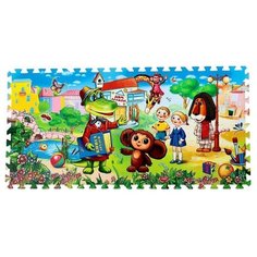 Играем вместе Коврик-пазл «Чебурашка» 8 сегментов, каждый 31.5 х 31.5 см