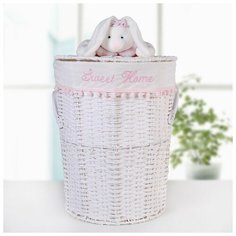 Доляна Корзина универсальная плетёная с крышкой Доляна Sweet Home, 34,5×34,5×43,5 см