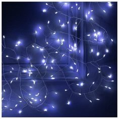 Luazon Lighting Гирлянда "Мишура" 6 м роса, IP20, серебристая нить, 480 LED, свечение белое, фиксинг, 12 В