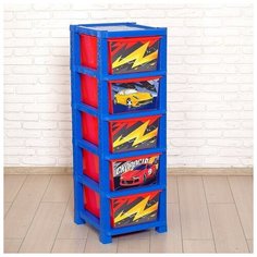 Соломон Комод детский «Супер тачки», 5 секции Solomon