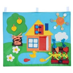 IQ-ZABIAKA Коврик развивающий тактильный «Домик», 60 × 50 см, по методике Монтессори