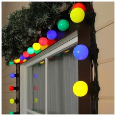 Luazon Lighting Гирлянда "Белт-лайт" 100 м , IP65, тёмная нить каучук, шаг 15 см, E27, 220 В