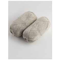 Пряжа "КУДЕЛЬНИЦА" 100г, 500м (2 мотка), ПНК им. Кирова, №3600 натуральный льняной