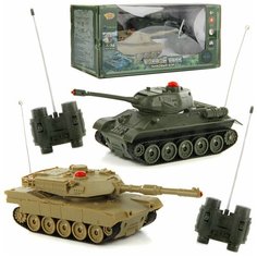Танк на радиоуправлении Veld co 102397 T34 PK M1A2, свет, звук, 34х19х16