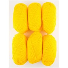 Пряжа "Детская новинка" 50г., 200м., (6 шт)., ПЕХОРКА, 12-Желток