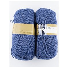 Пряжа "Уютная" 100г, 230м., (2 мотка)., ПЕХОРКА, 256-Св.джинса