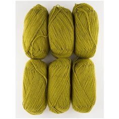 Пряжа "Детская новинка" 50г., 200м., (6 шт)., ПЕХОРКА, 33-Золотистая олива