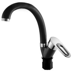 Смеситель для кухни Эверест Миф с высоким изливом, черный