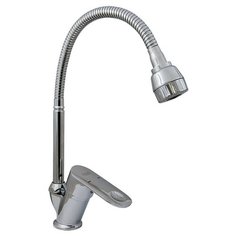 Смеситель Potato Flat высокий для кухни с гибким изливом, хром